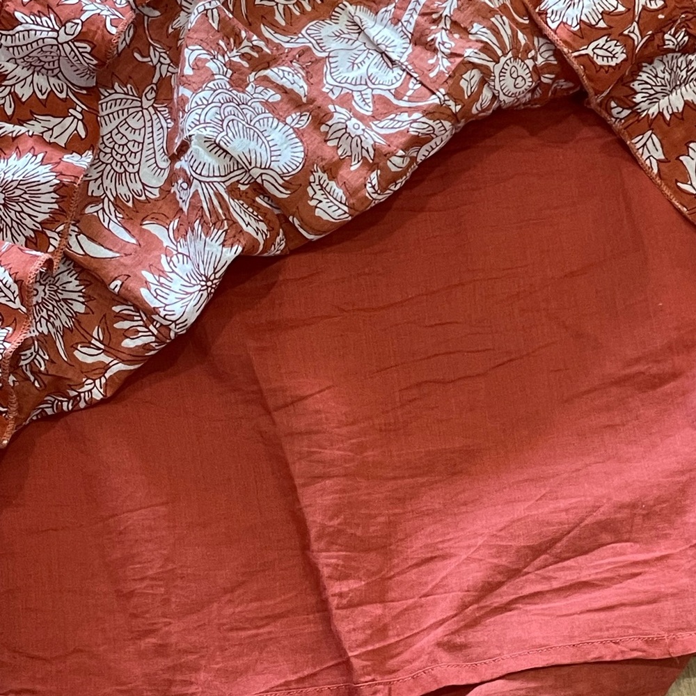 Uncle Frank by Ivy Jane Anthropologie Ruffle Floral Boho Tunic Swing Dress L - Picture 13 of 13